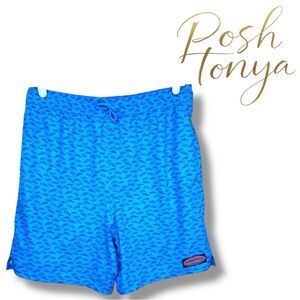 Vineyard Vines Boys Swim Trunks Blue Size XL Coastal  Nautical Beach Resort